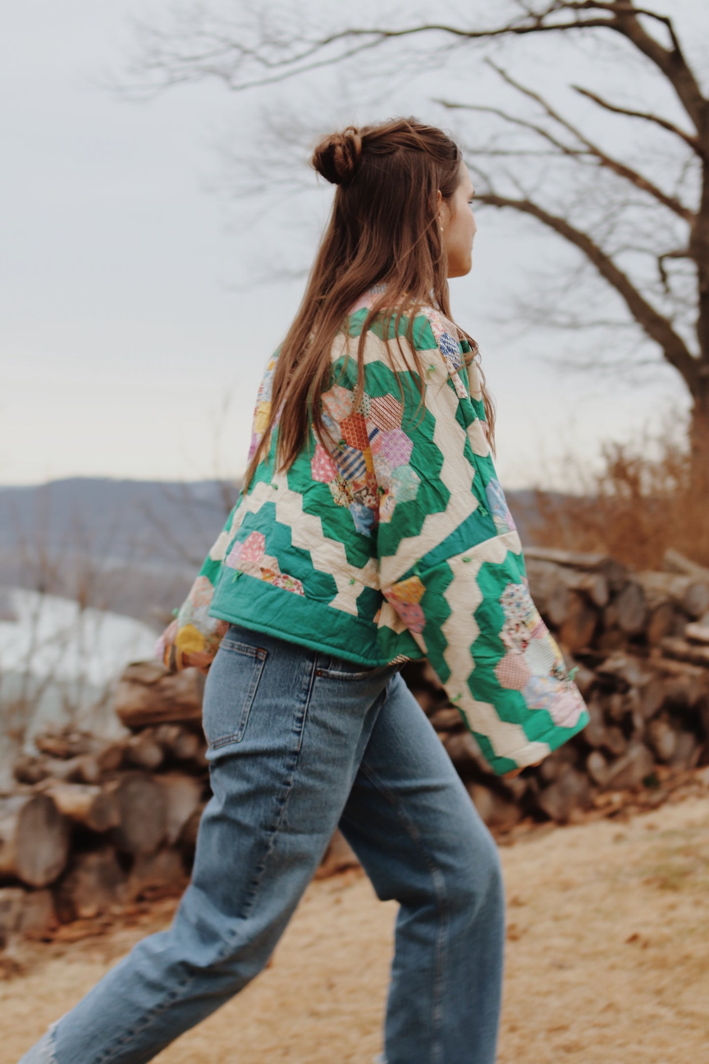 grandmothers garden quilt coat