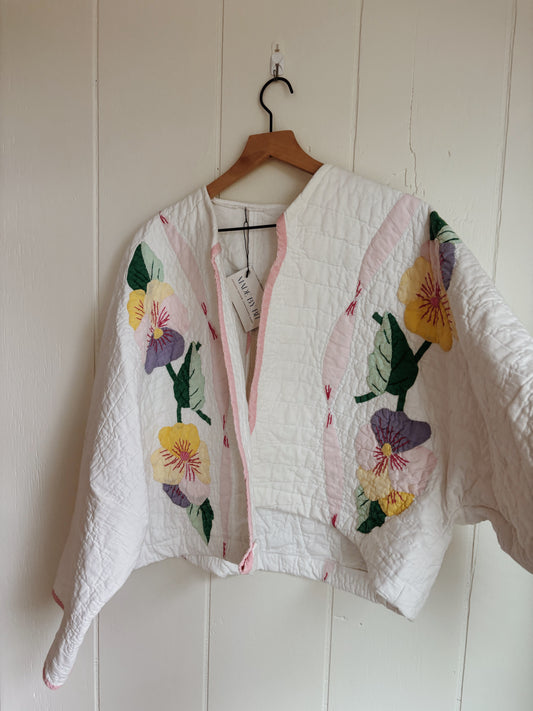 floral quilt coat