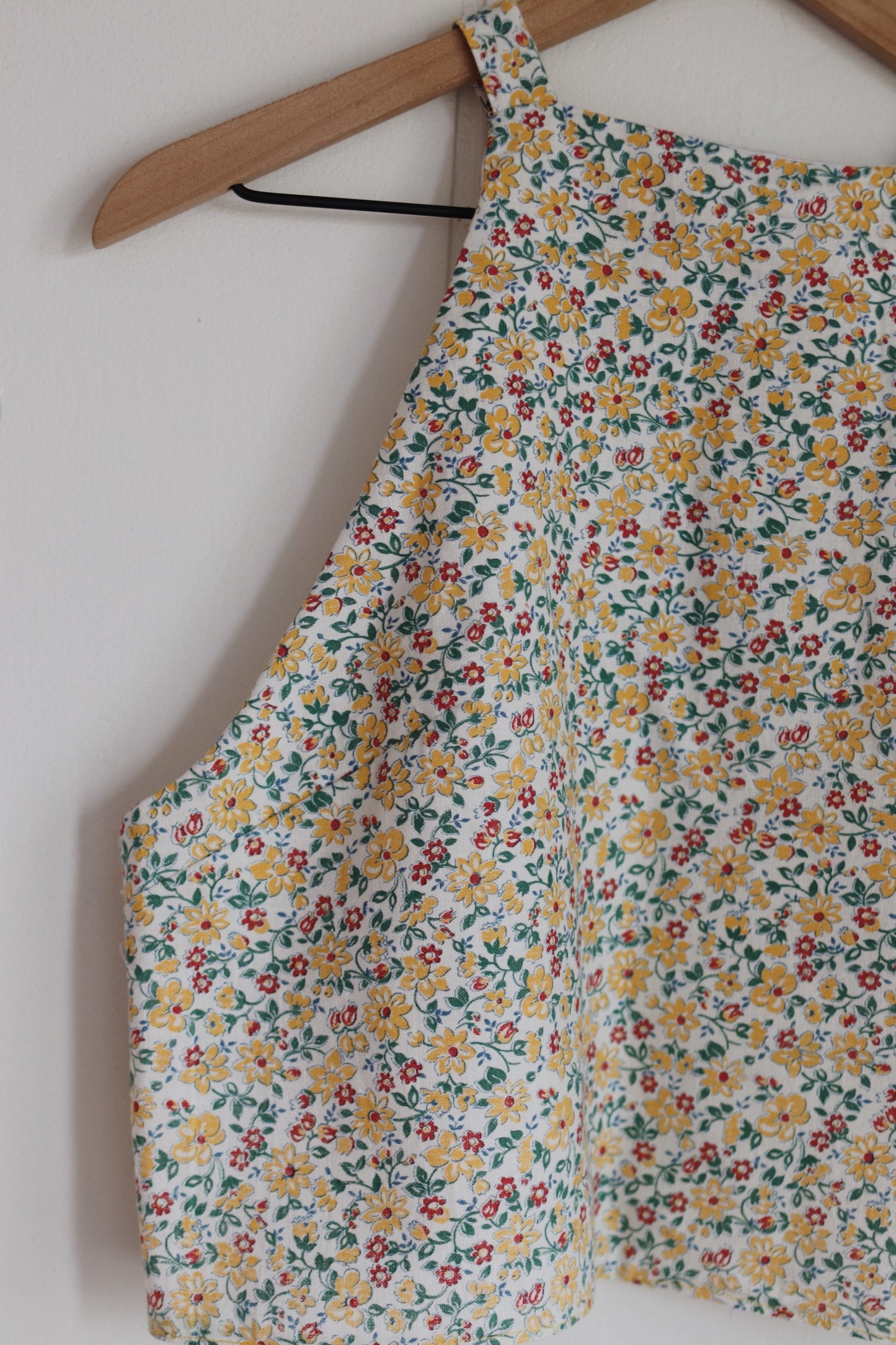 yellow floral halter top