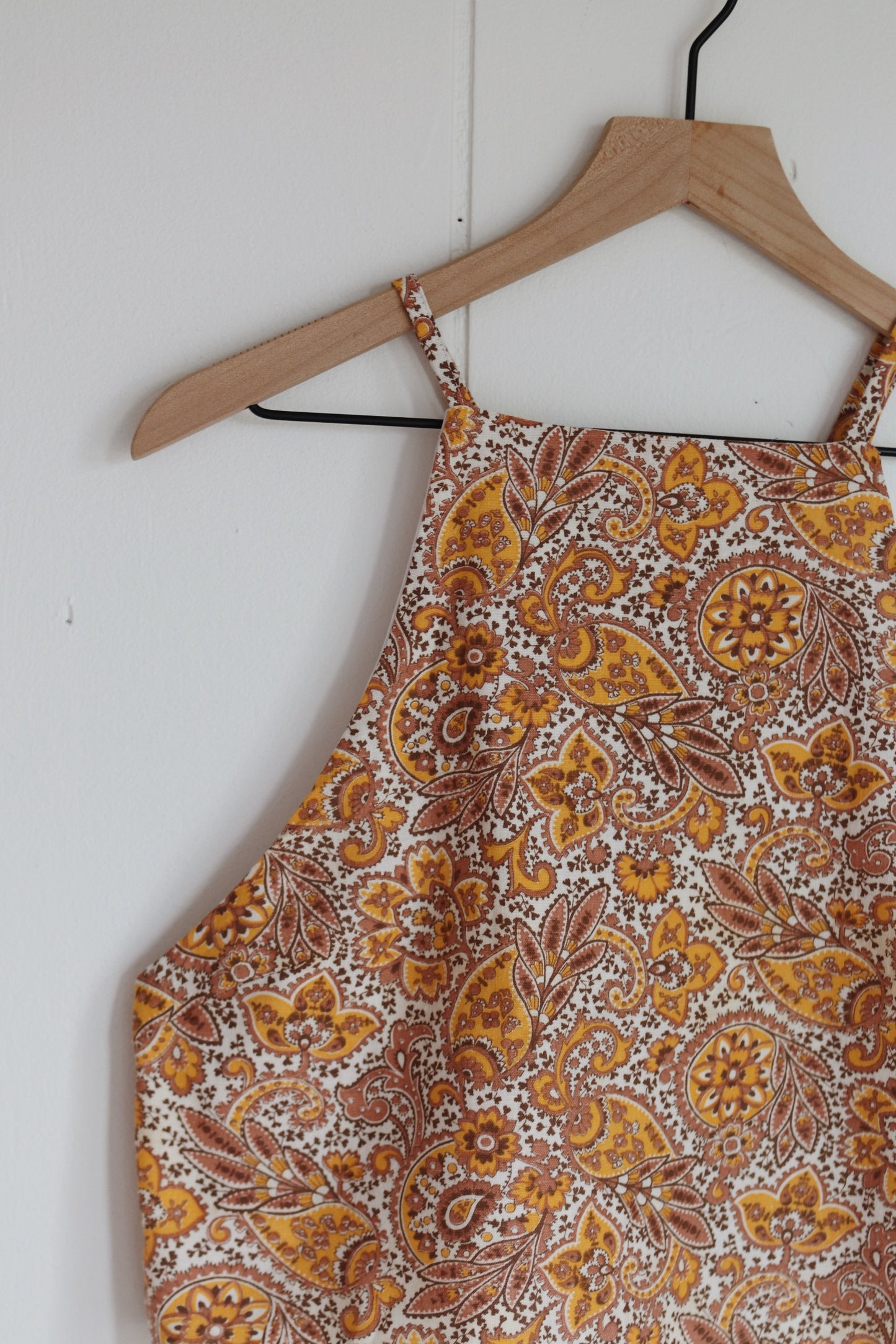 golden paisley halter top