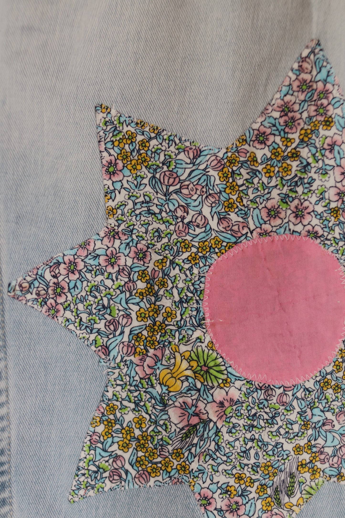 quilt star denim jacket