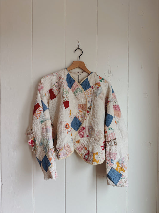 tattered wedding ring quilt coat