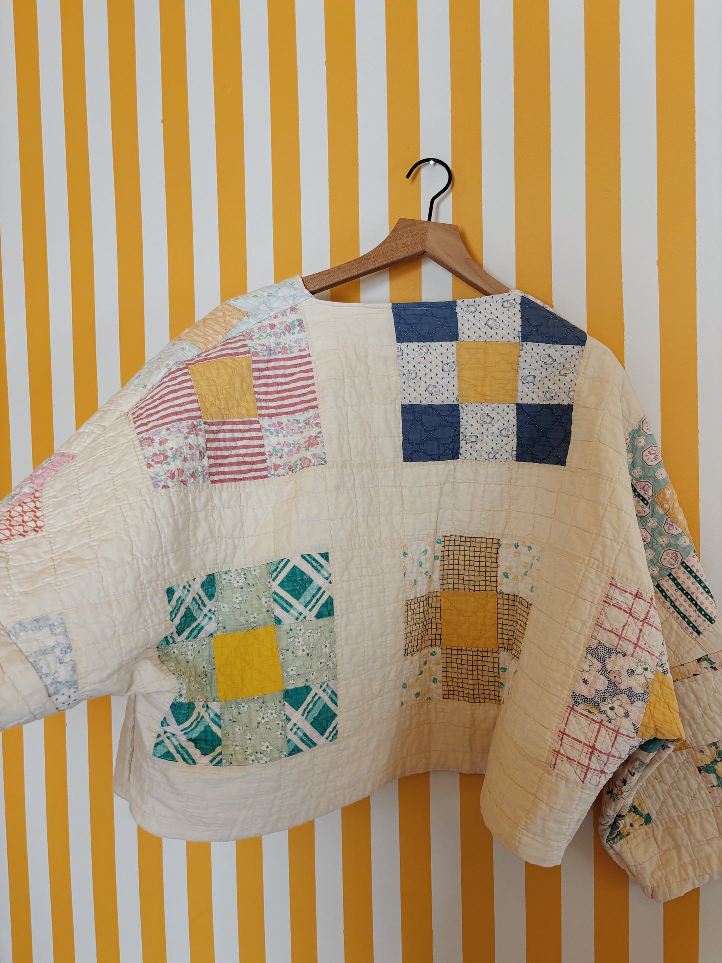 nine patch quilt coat