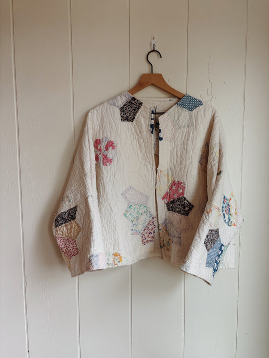 dresden plate quilt coat