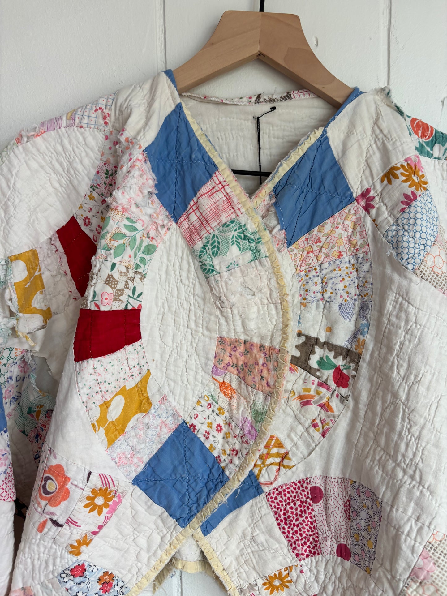 tattered wedding ring quilt coat