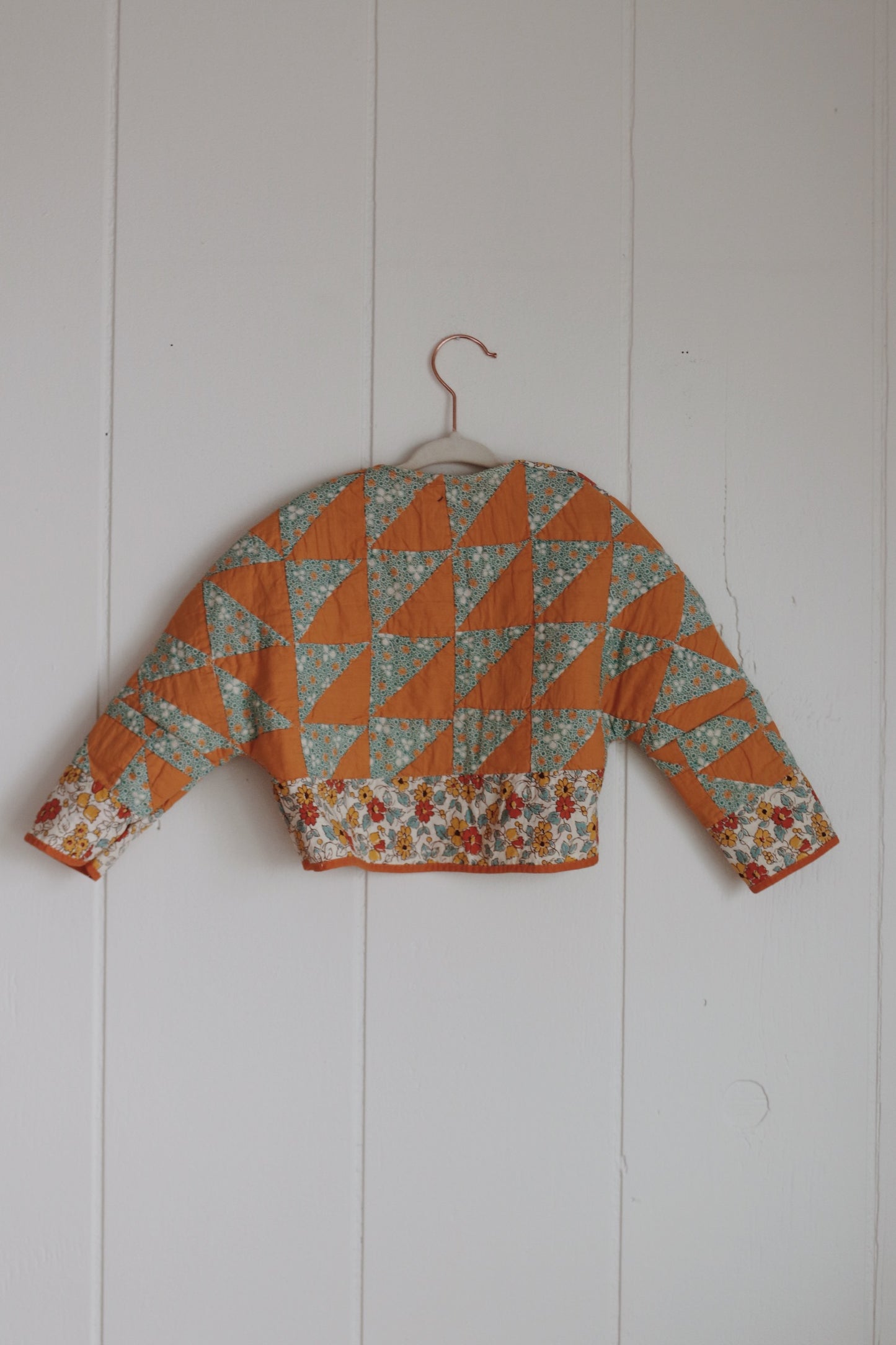 children’s triangle quilt coat