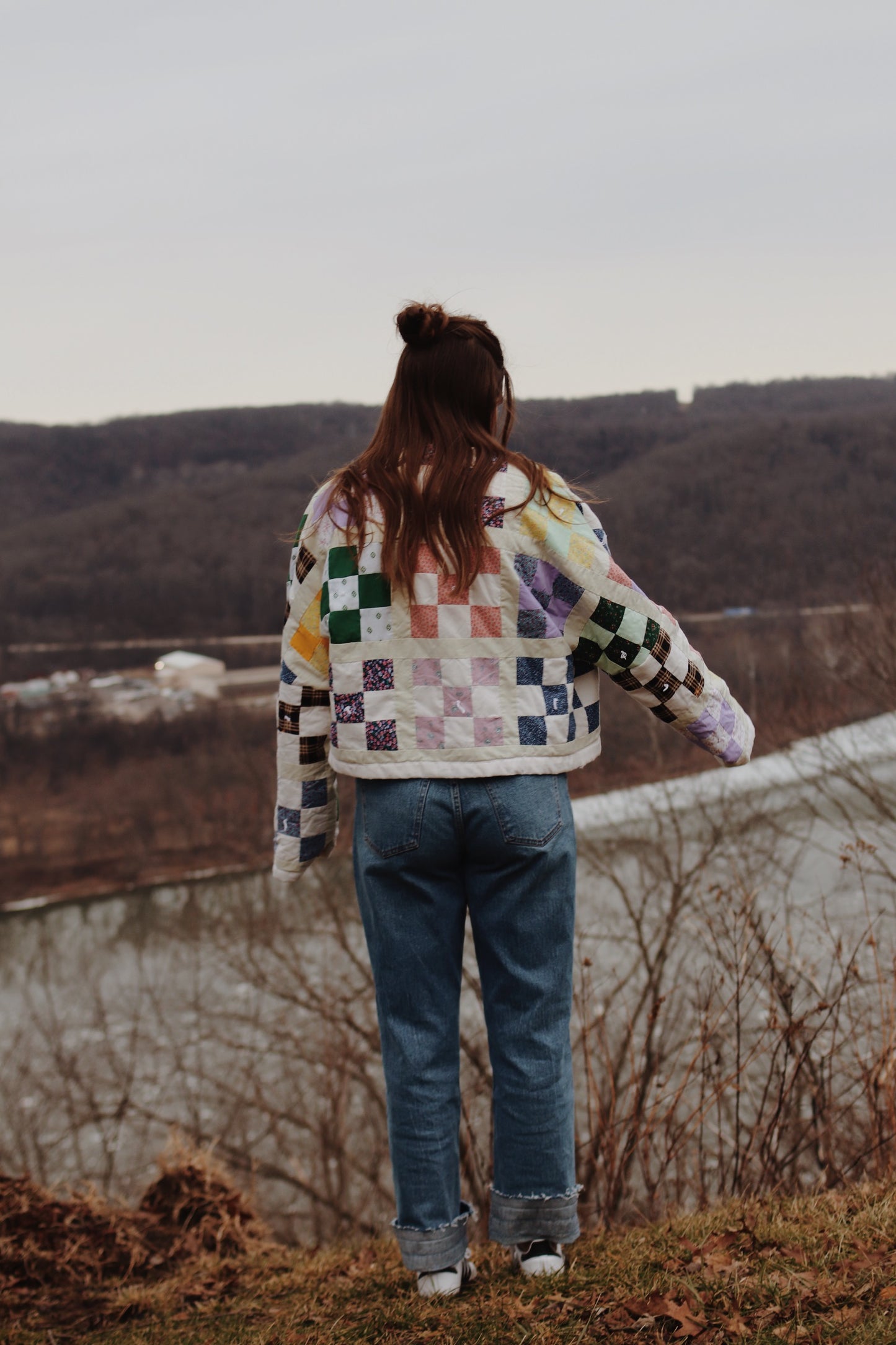 nine patch quilt coat