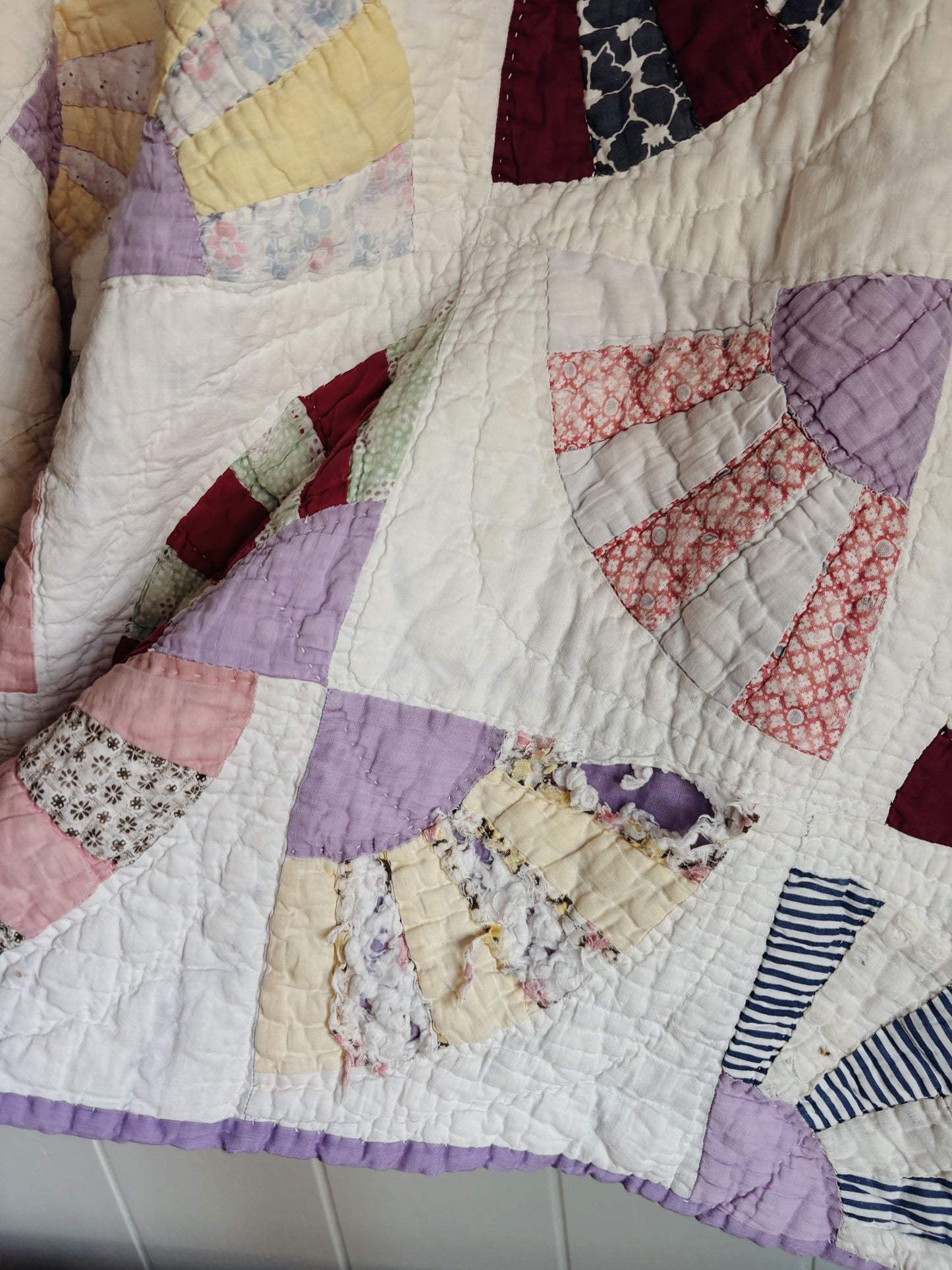 antique fan quilt