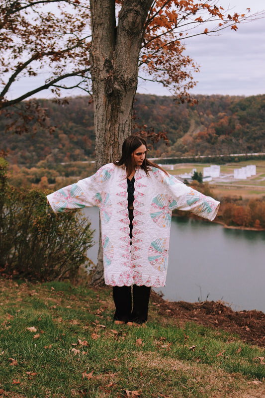 Dresden plate quilt coat