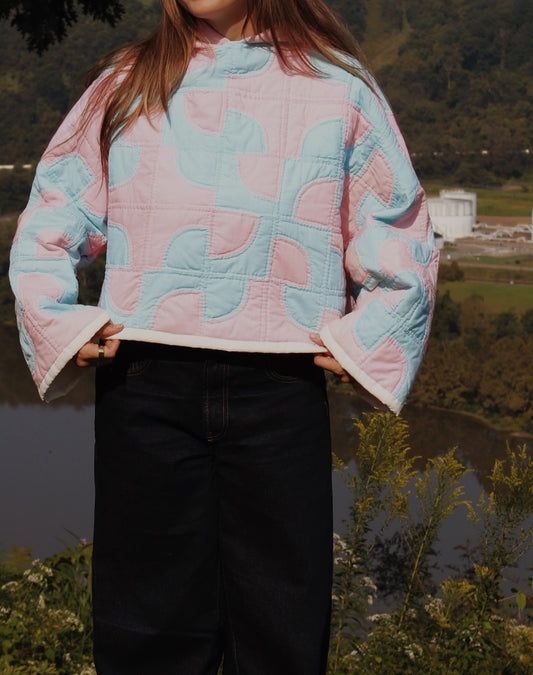 drunkards path quilt hoodie