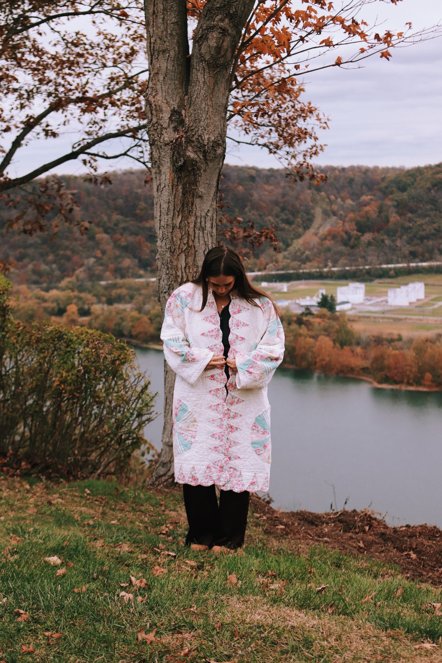 Dresden plate quilt coat