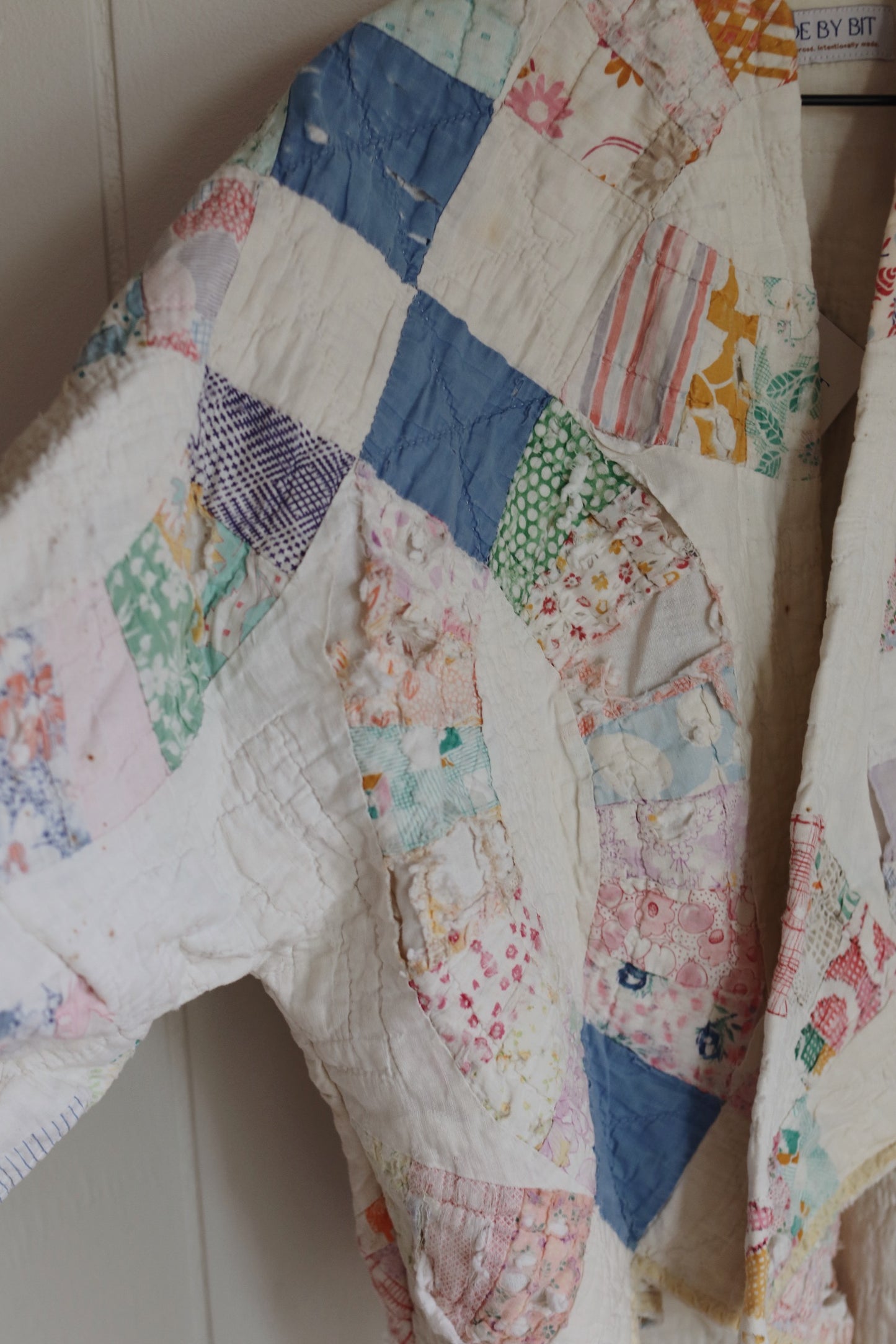 Tattered quilt coat