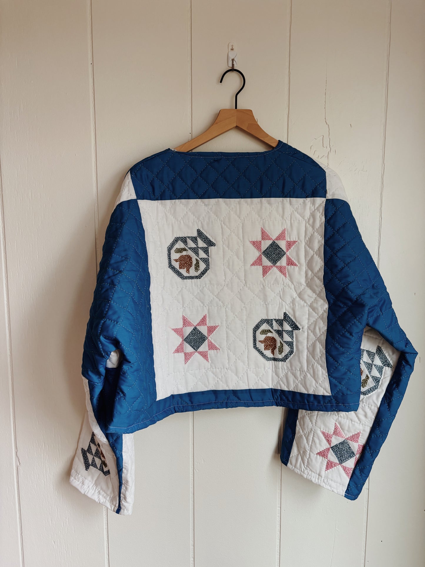 cross stitch quilt coat