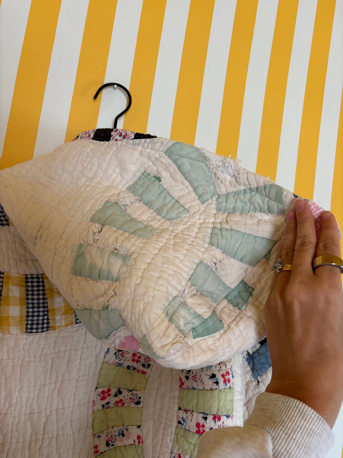 wedding ring quilt hoodie