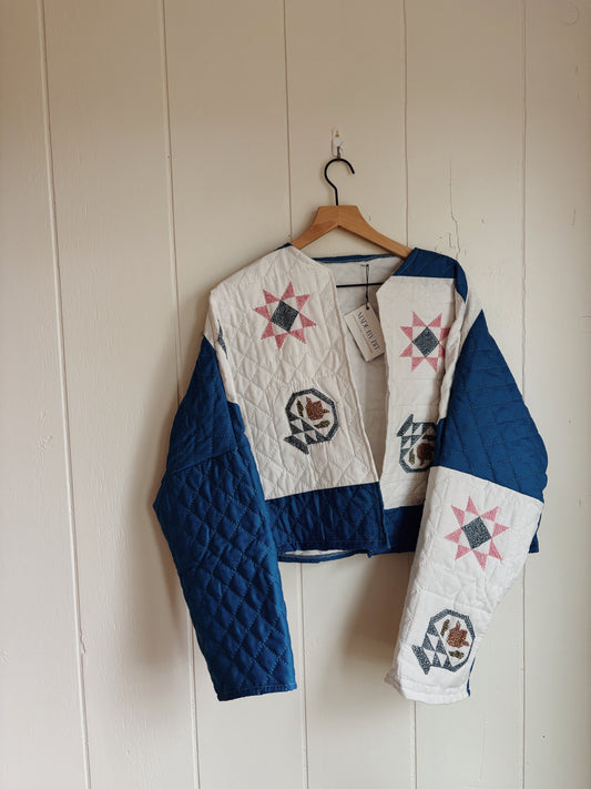 cross stitch quilt coat