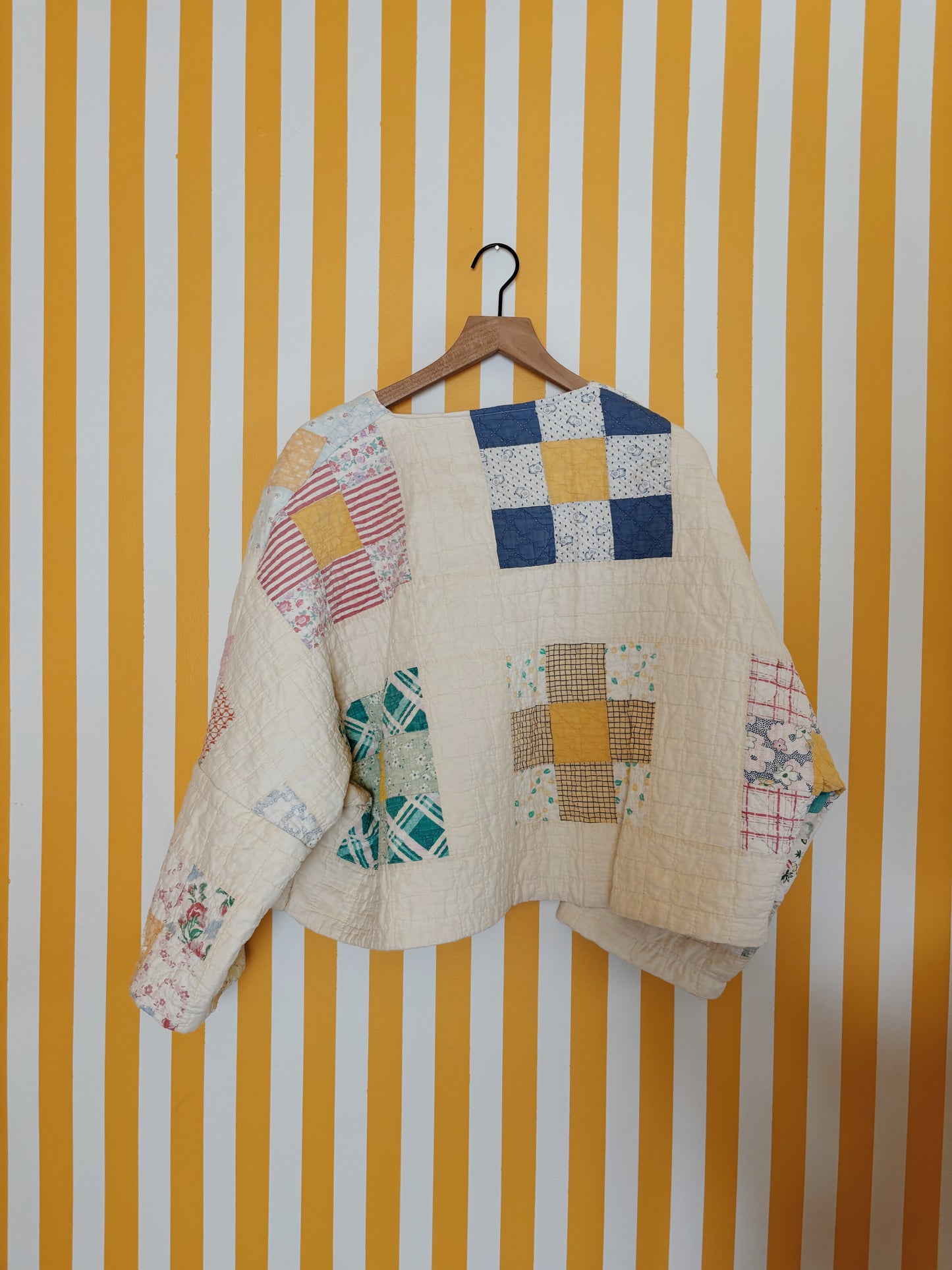 nine patch quilt coat