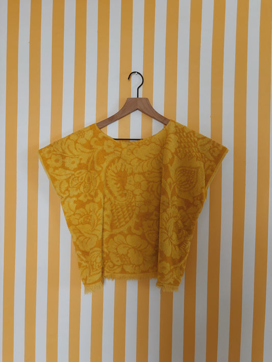 vintage yellow towel top