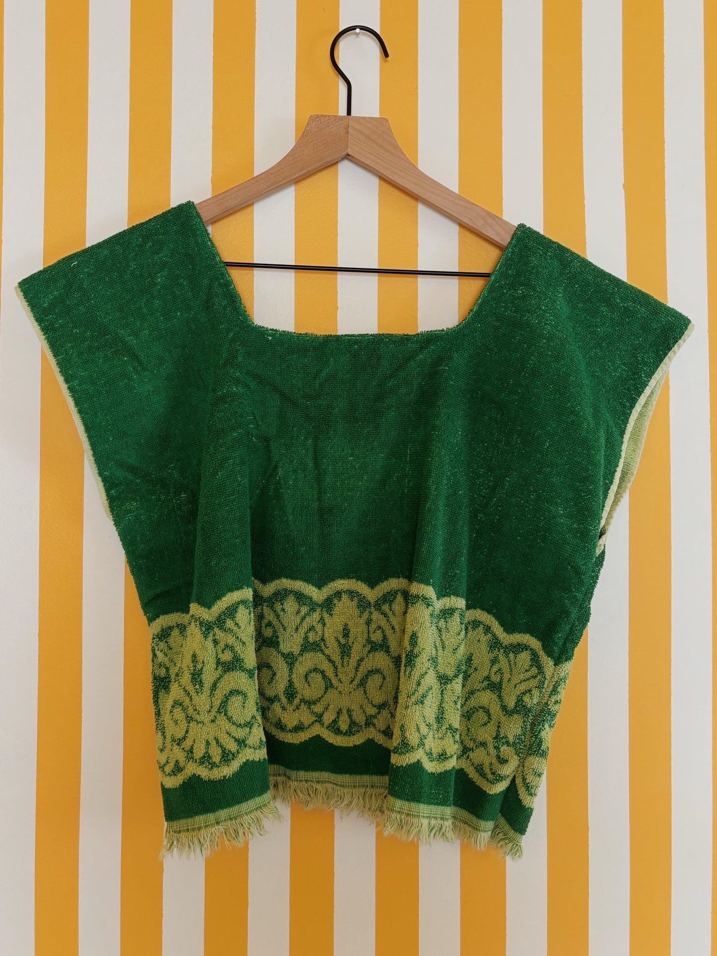 vintage green towel top