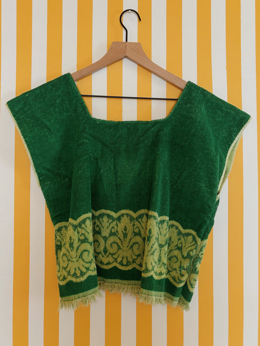 vintage green towel top