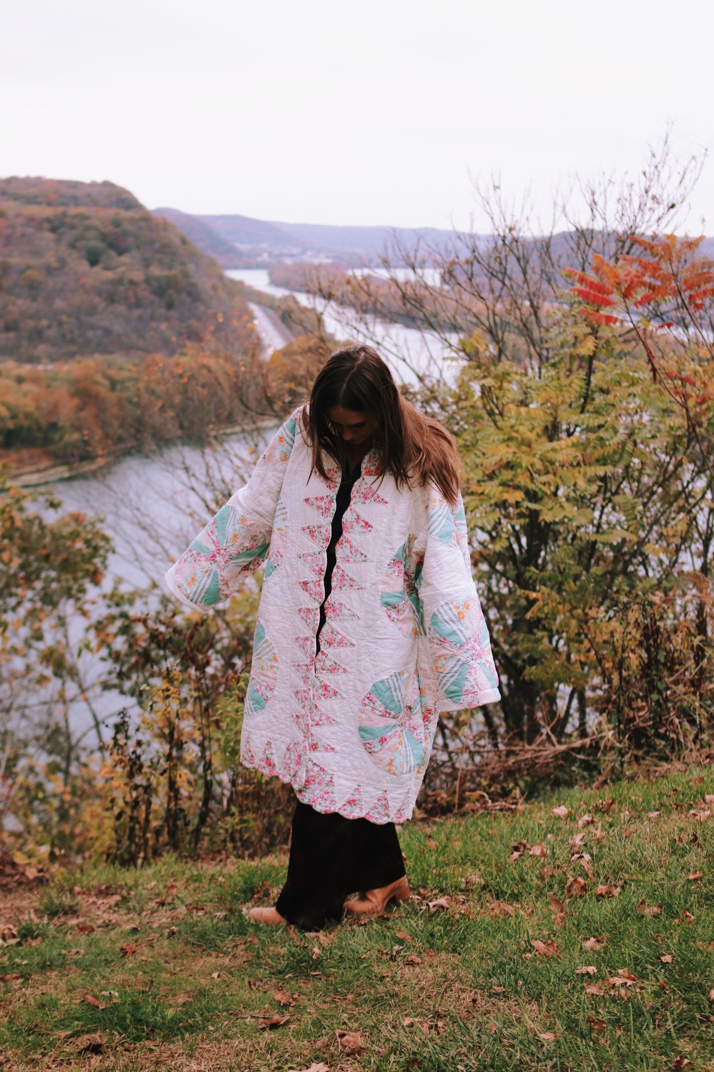 Dresden plate quilt coat