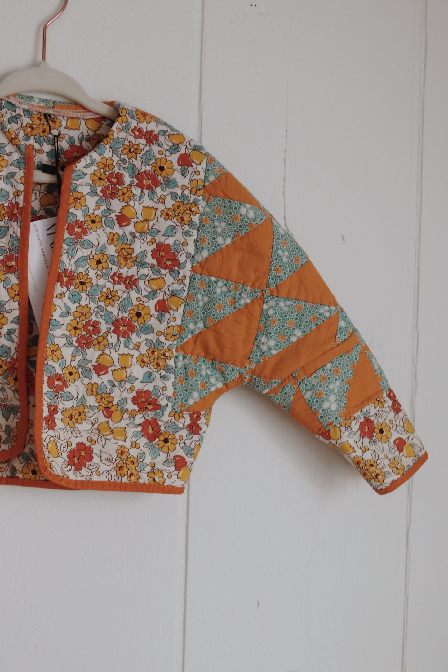 children’s triangle quilt coat