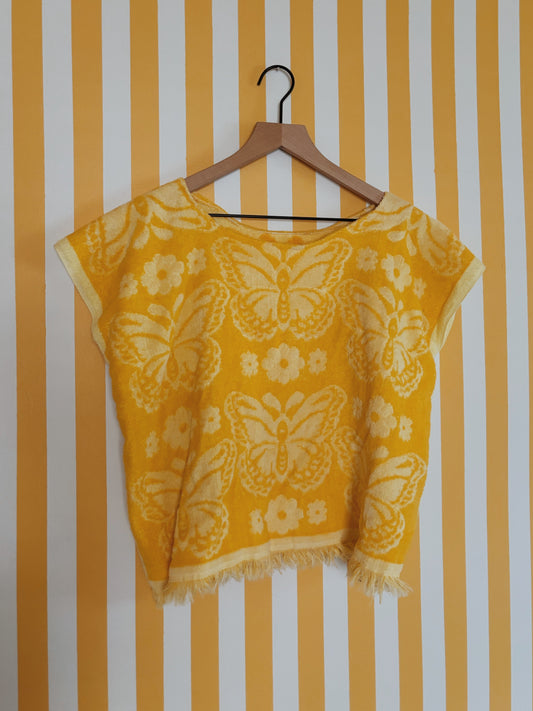 vintage yellow towel top