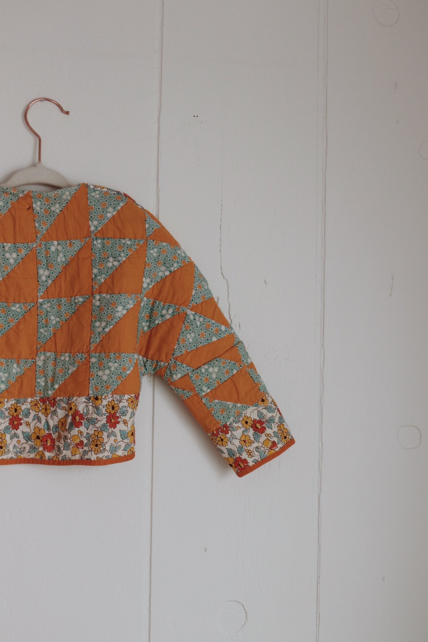 children’s triangle quilt coat