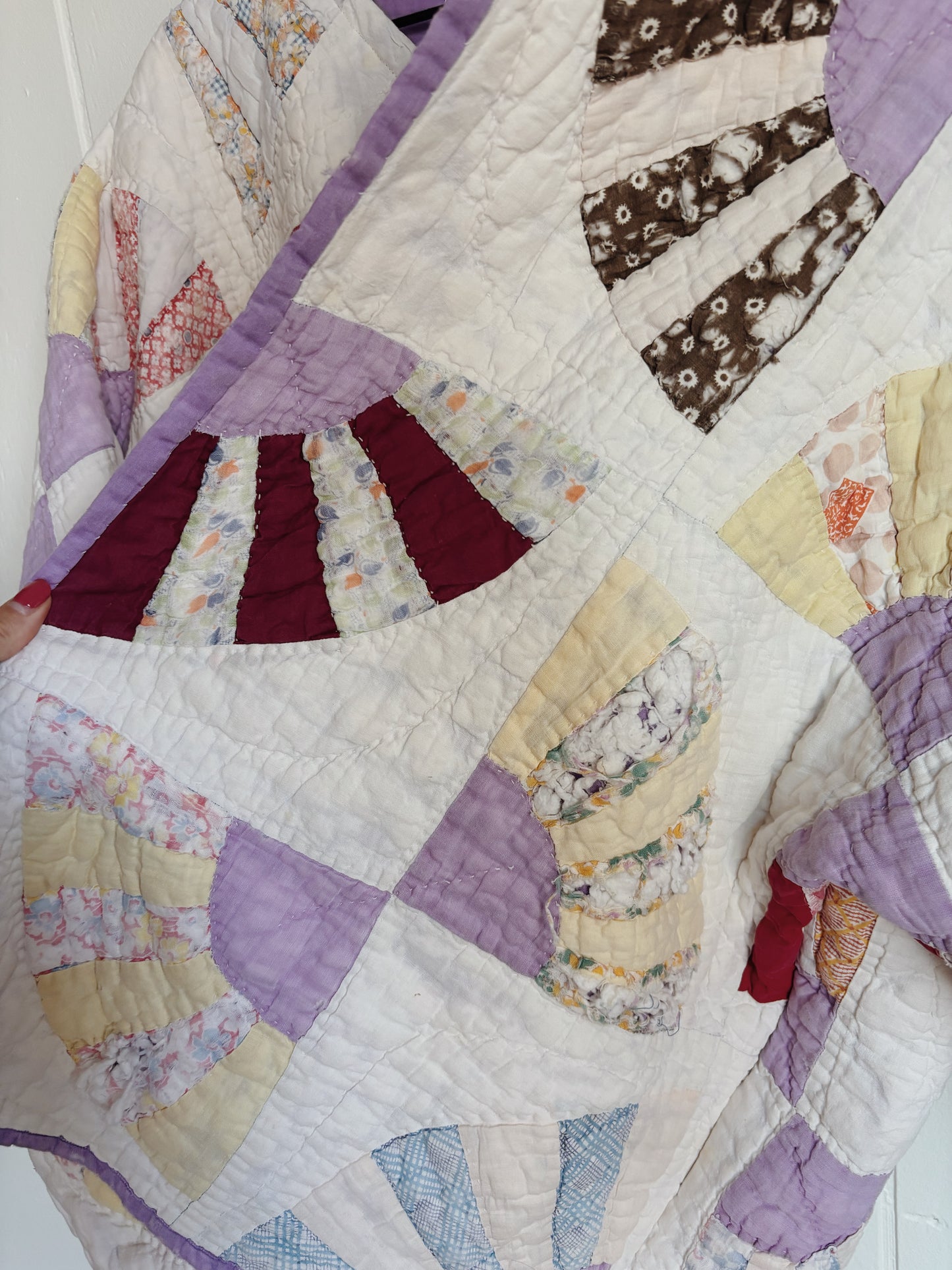 antique fan quilt