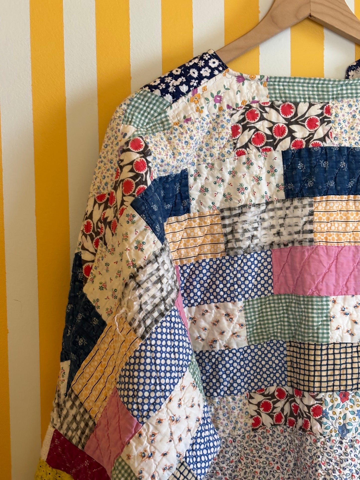 brick quilt coat