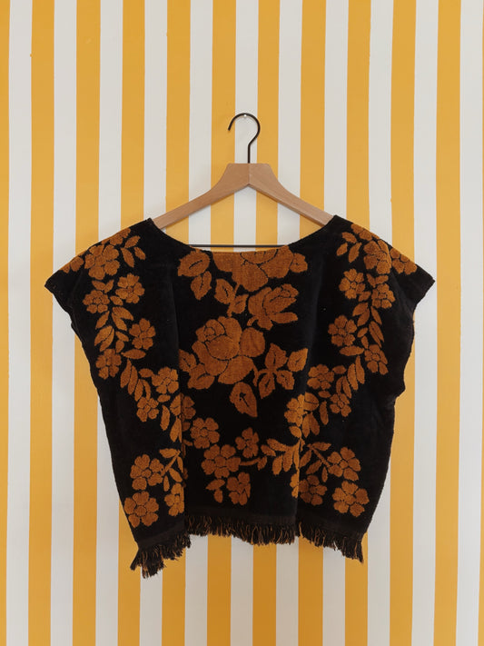 vintage black towel top