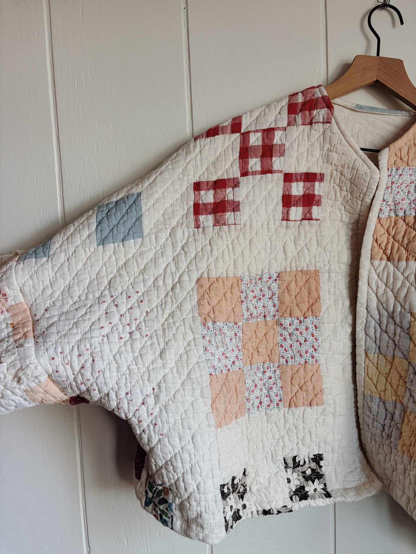 nine patch quilt coat