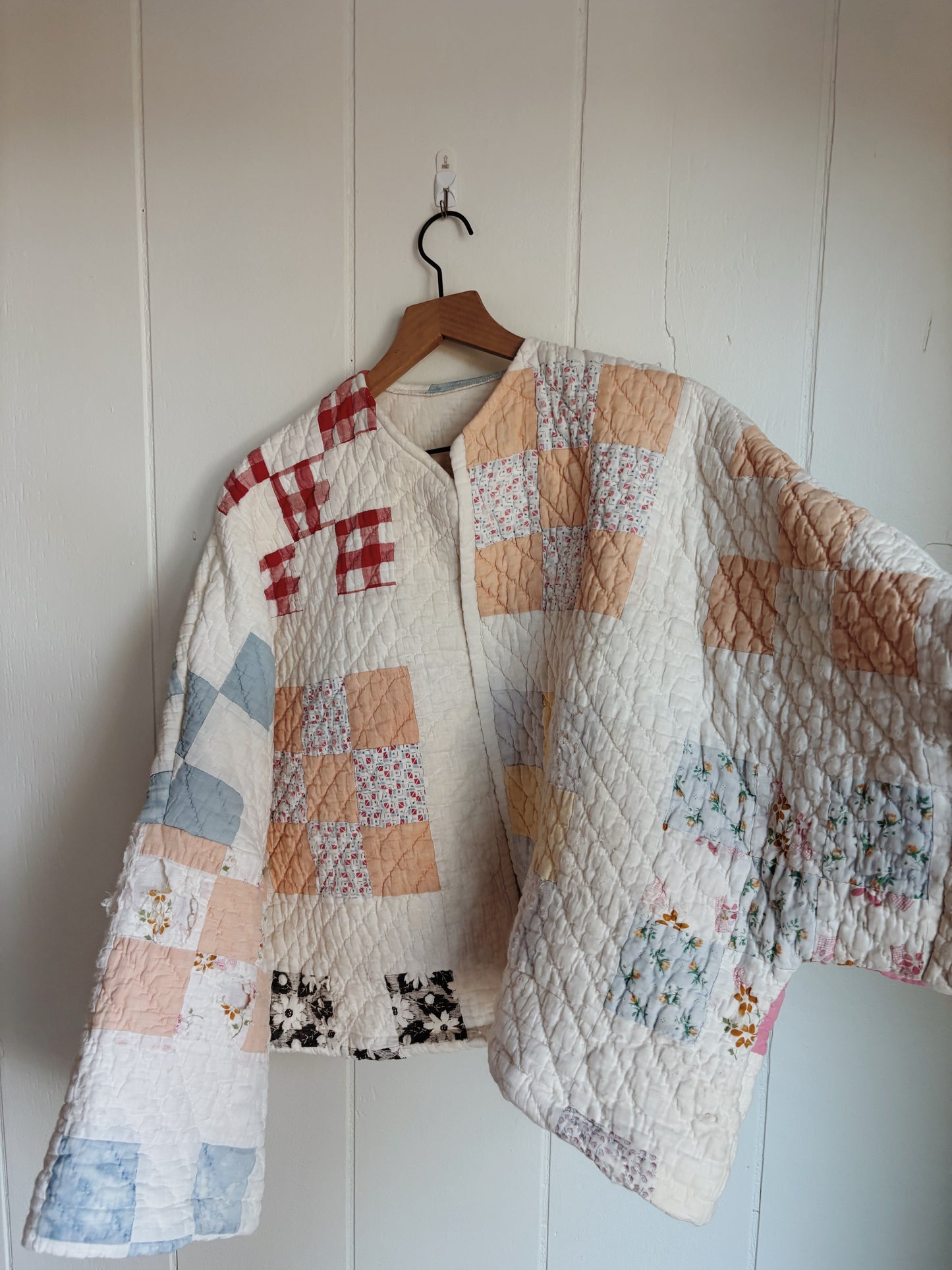 nine patch quilt coat
