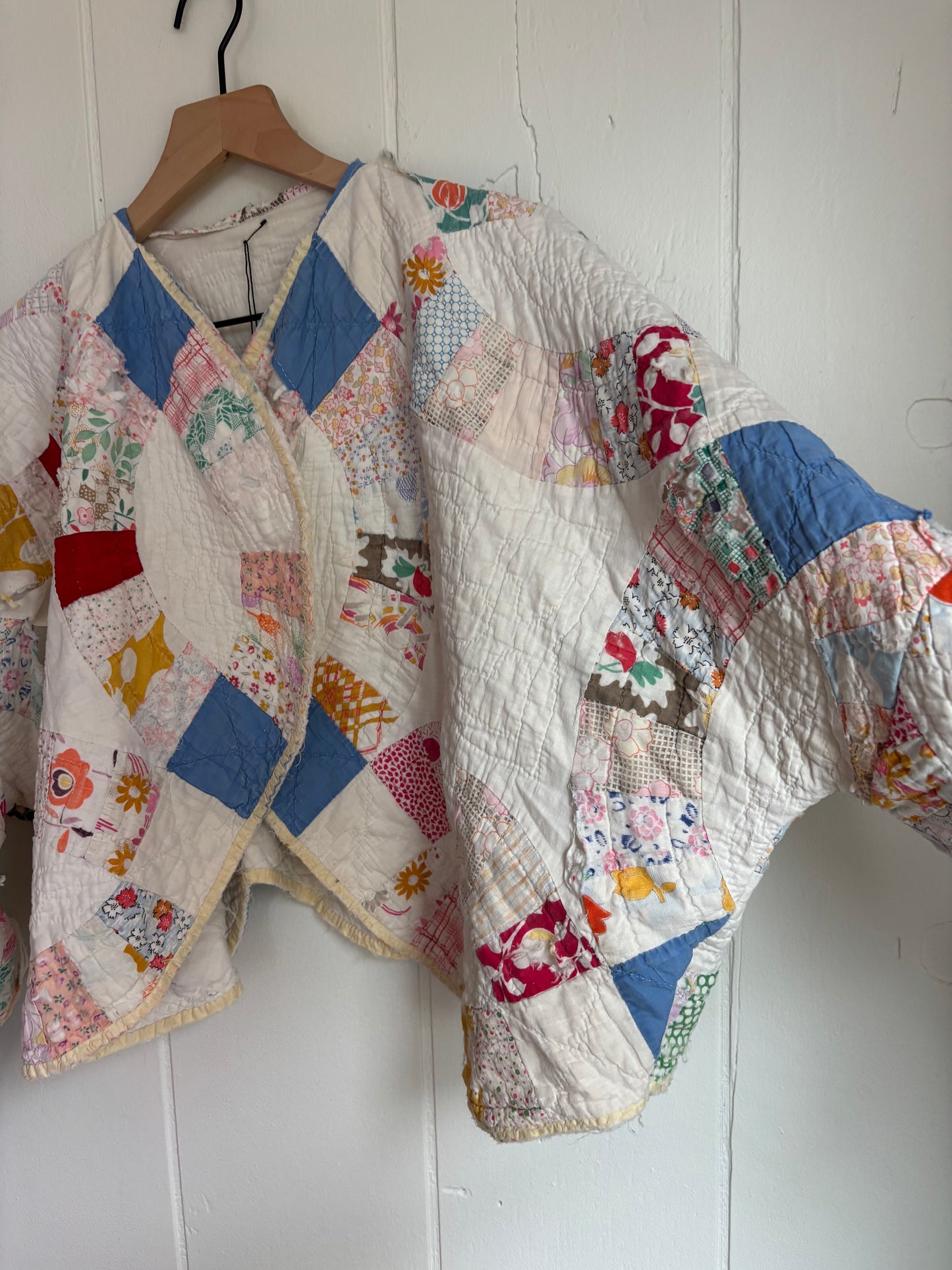 tattered wedding ring quilt coat