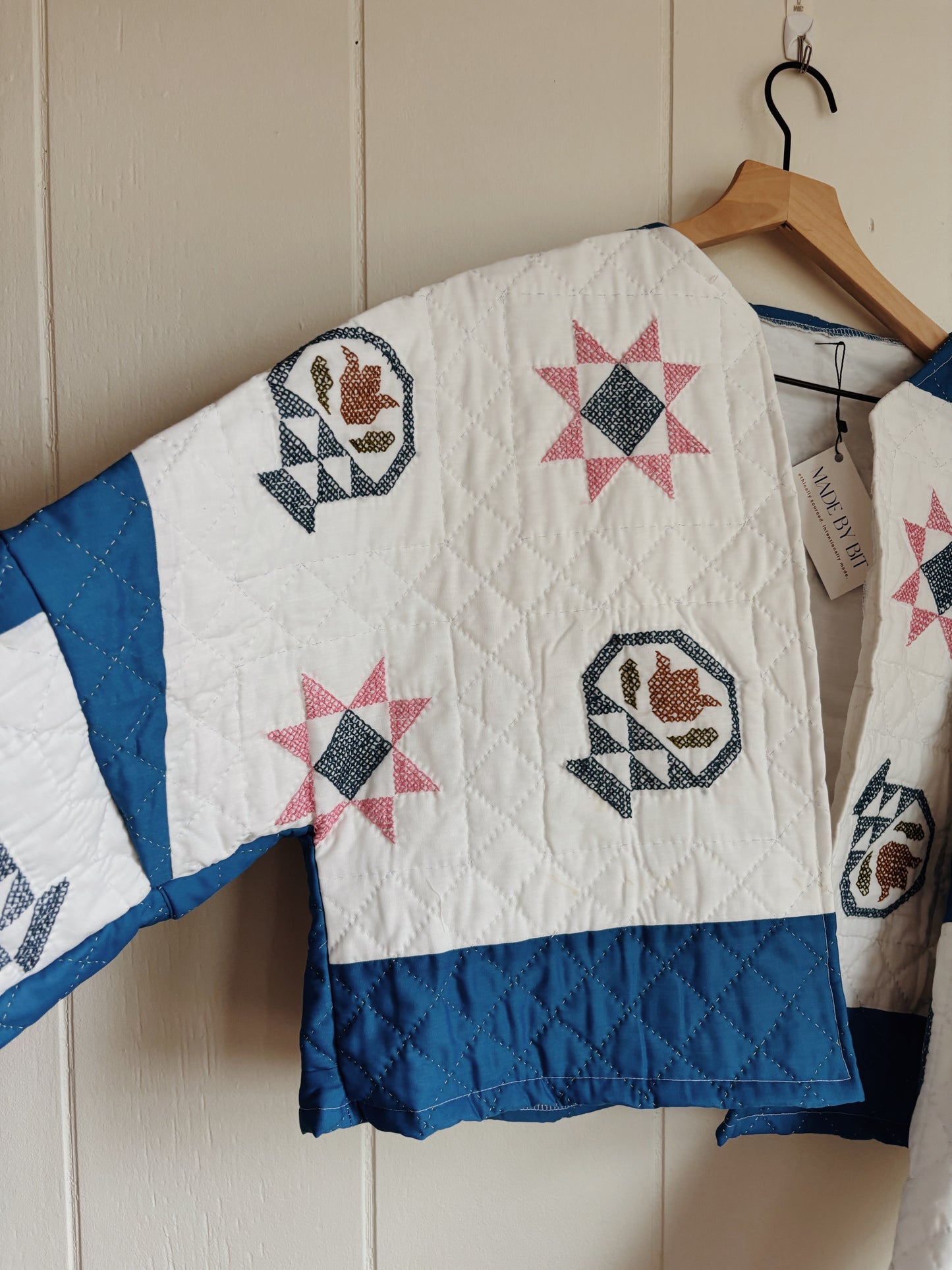 cross stitch quilt coat