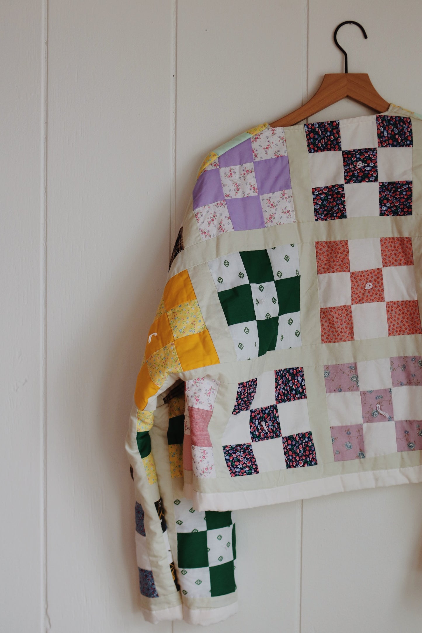 nine patch quilt coat