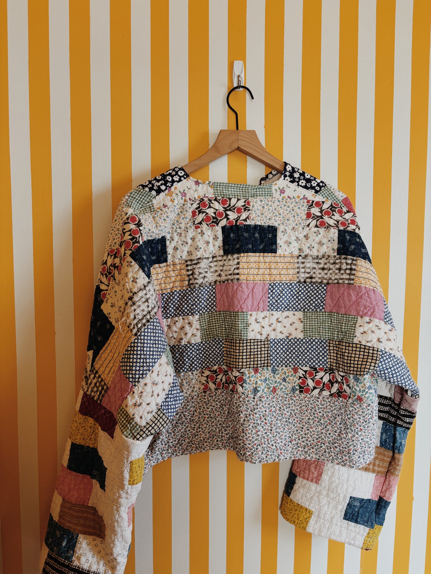 brick quilt coat