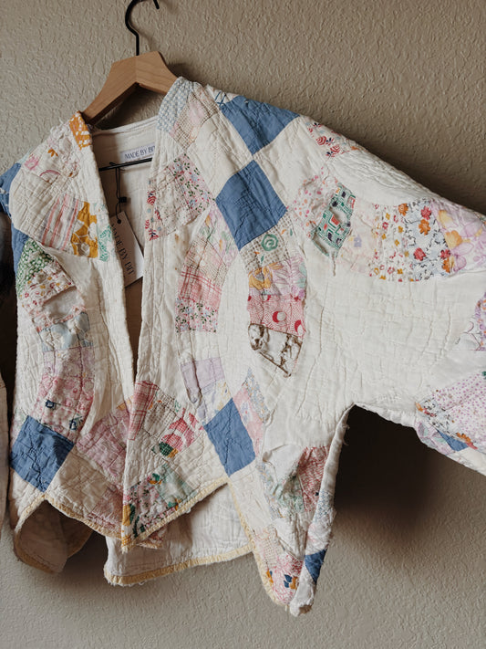 tattered quilt coat
