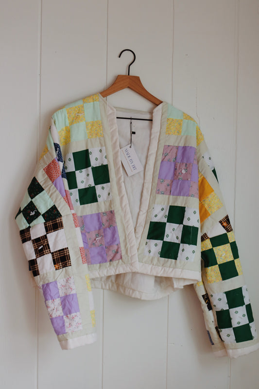 nine patch quilt coat