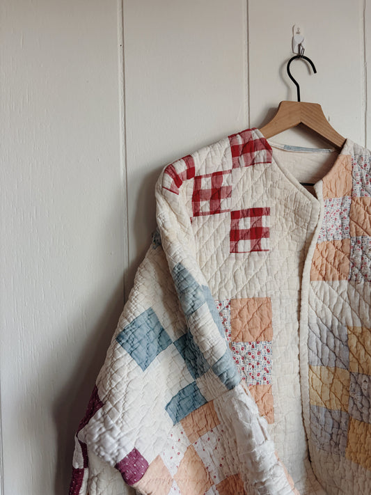 nine patch quilt coat