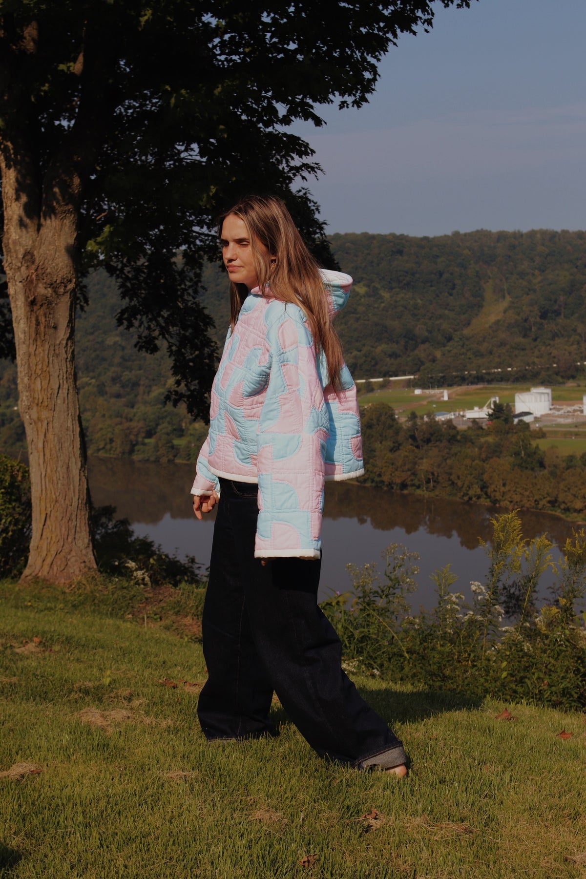 drunkards path quilt hoodie