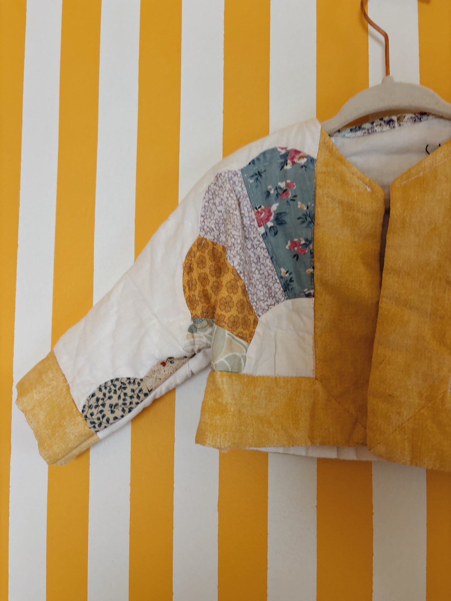 yellow toddler quilt coat