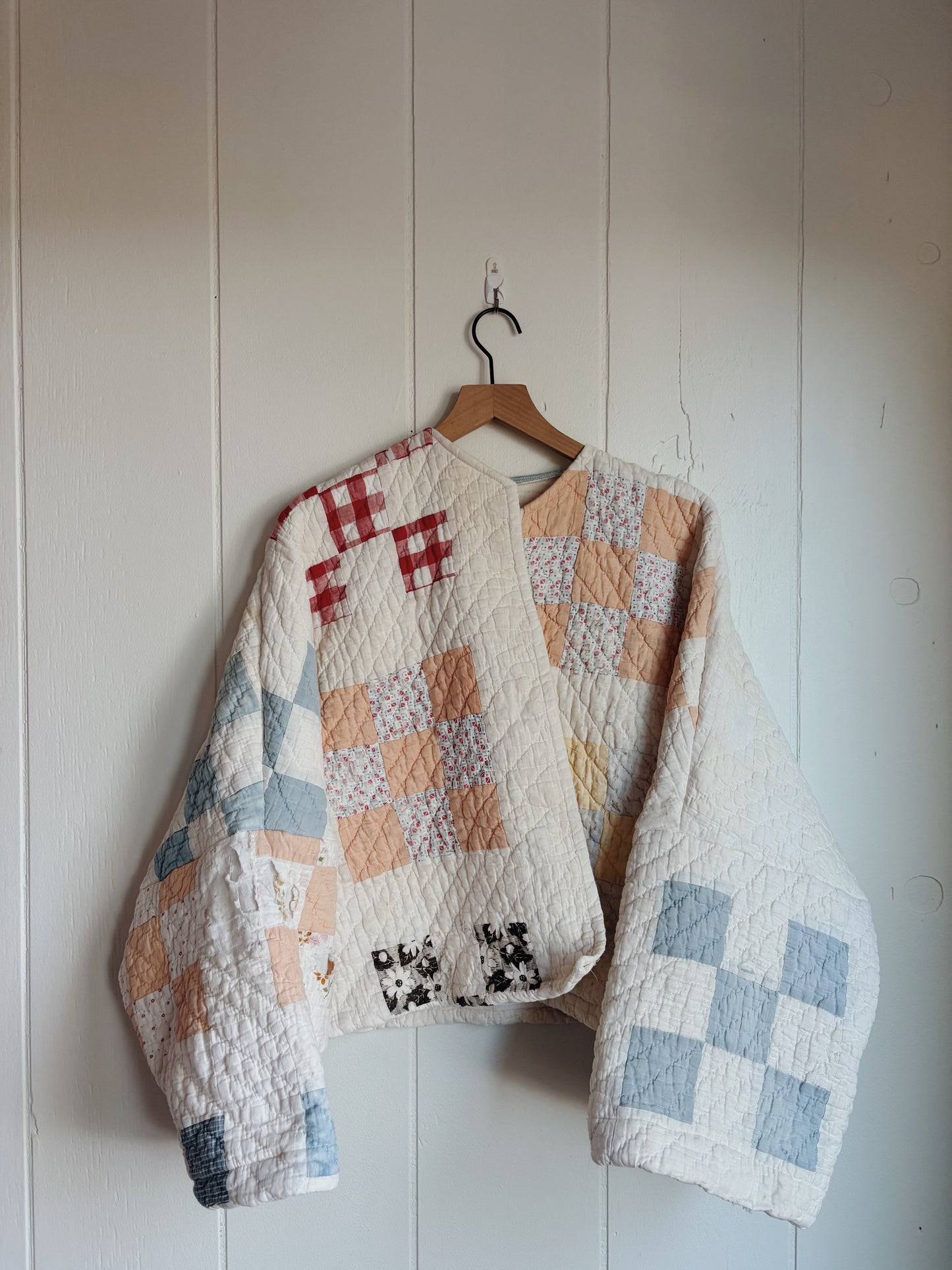 nine patch quilt coat