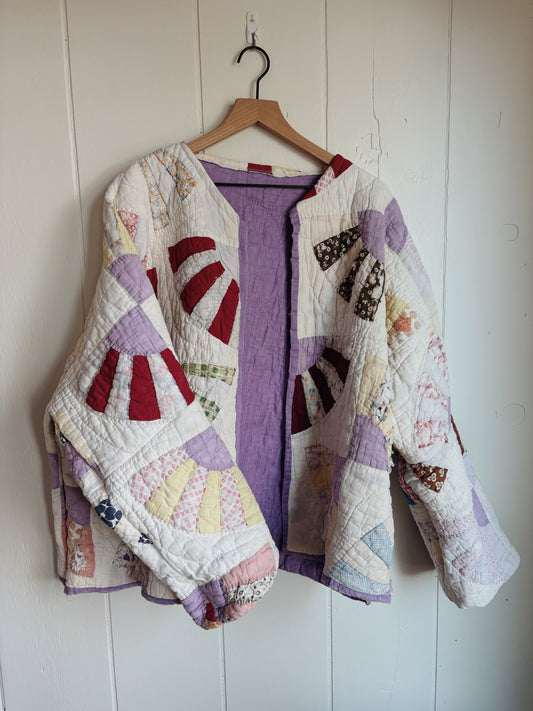 antique fan quilt
