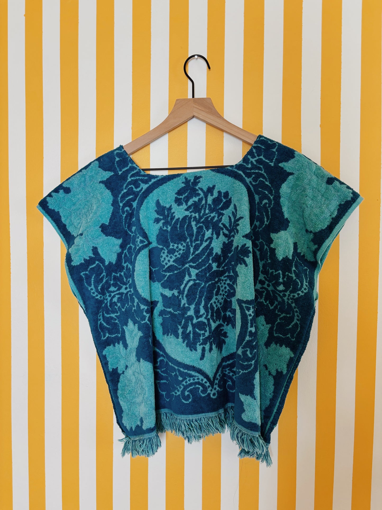 blue vintage towel top