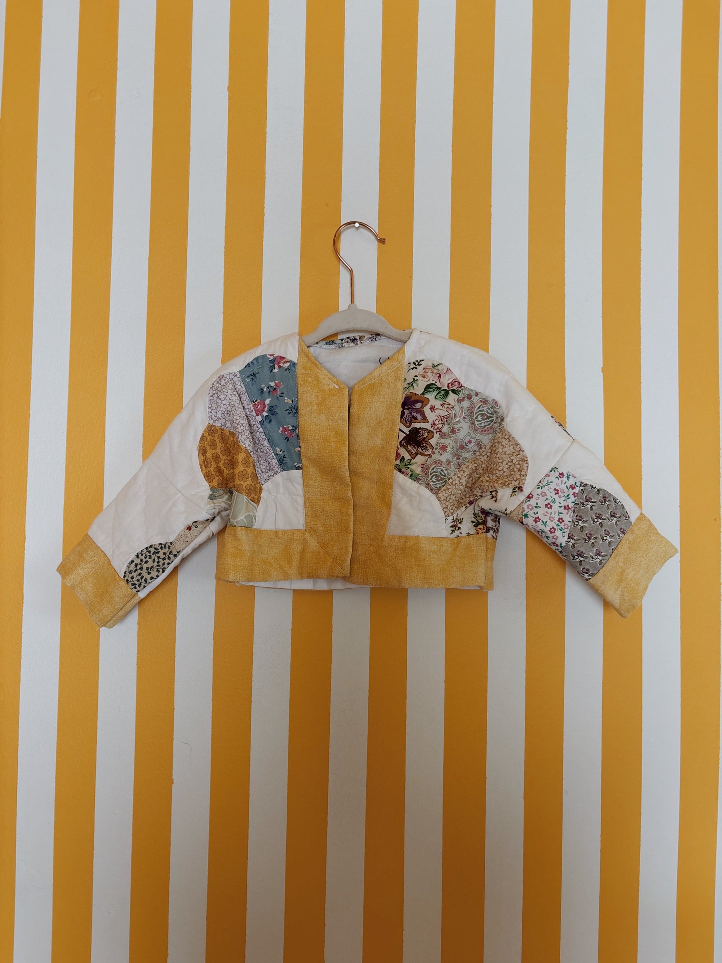 yellow toddler quilt coat