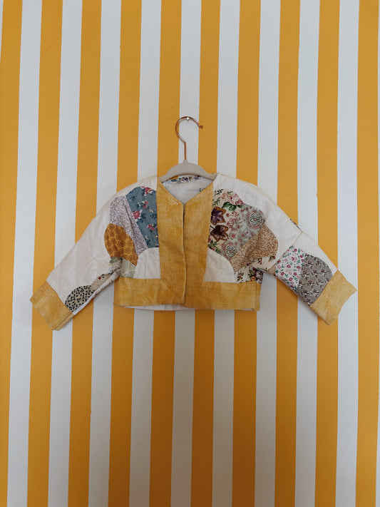 yellow toddler quilt coat