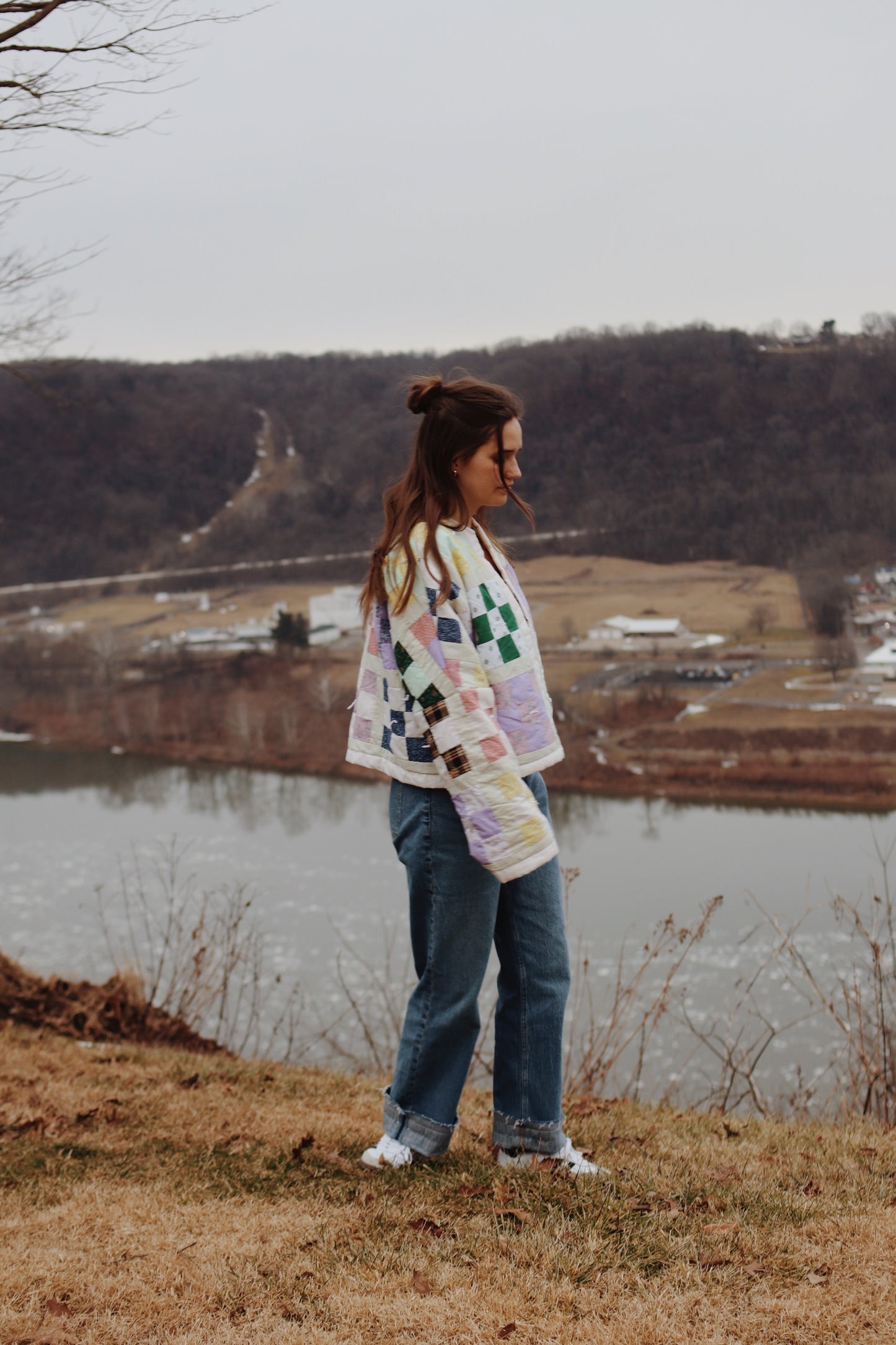 nine patch quilt coat
