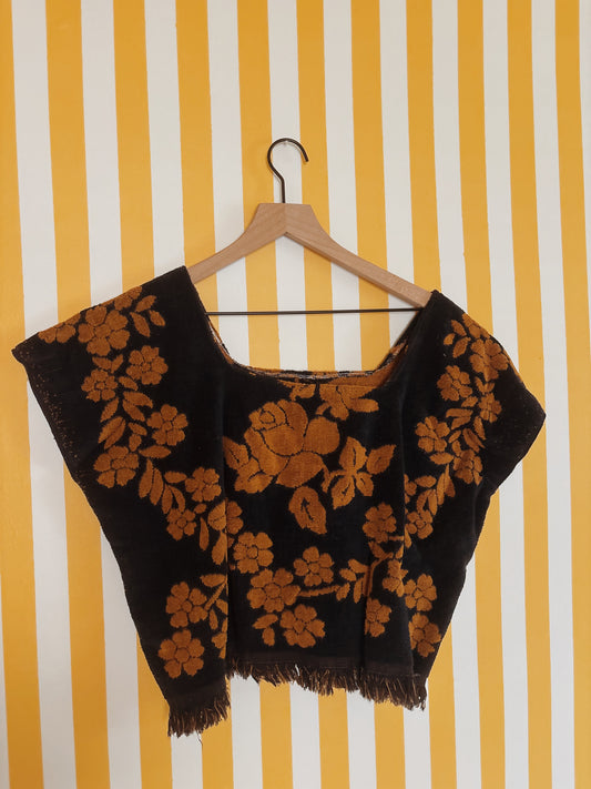 vintage black towel top