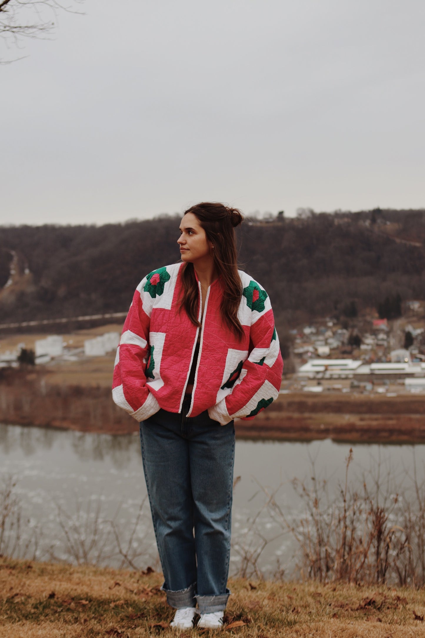 floral quilt coat