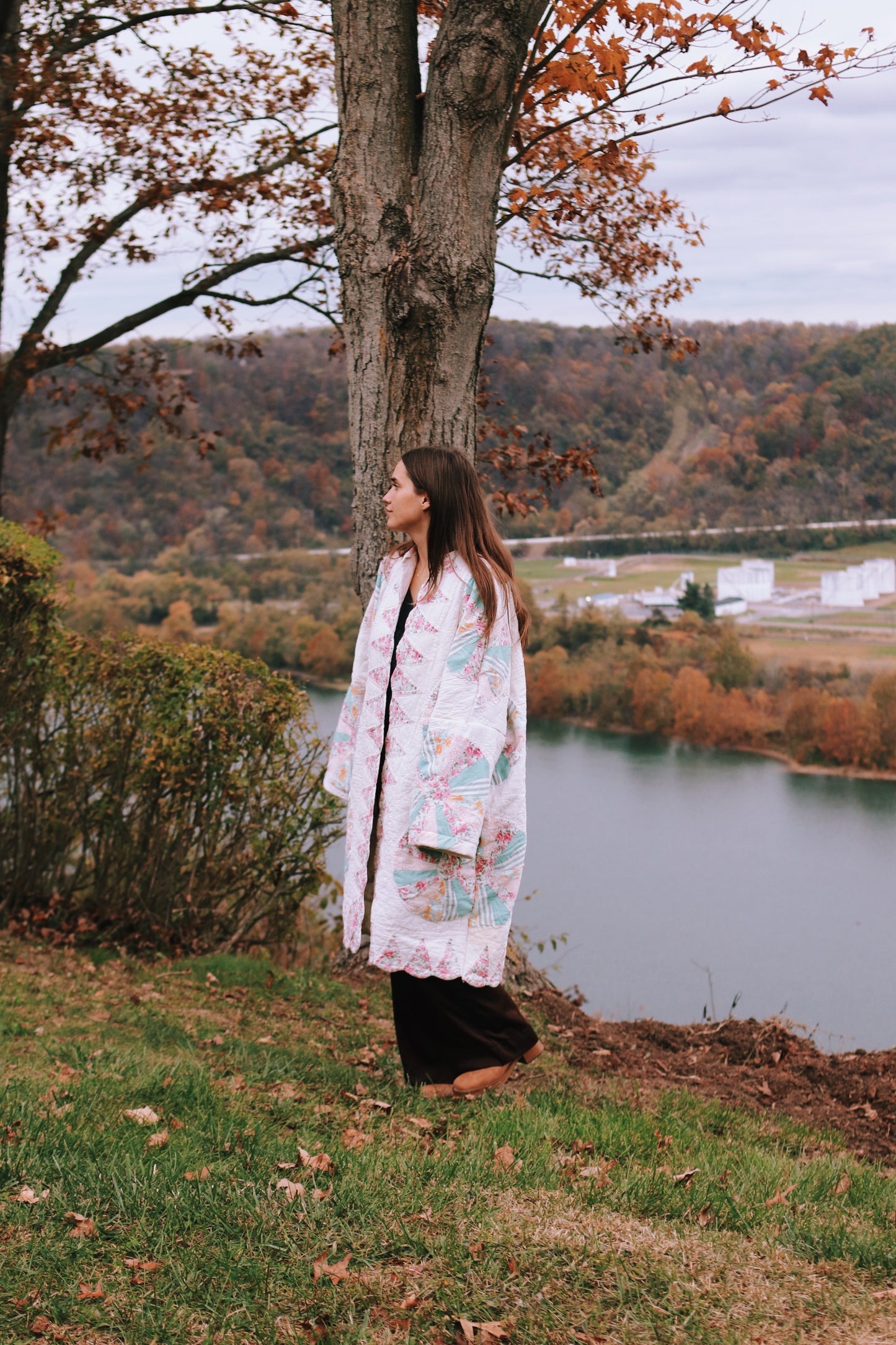 Dresden plate quilt coat